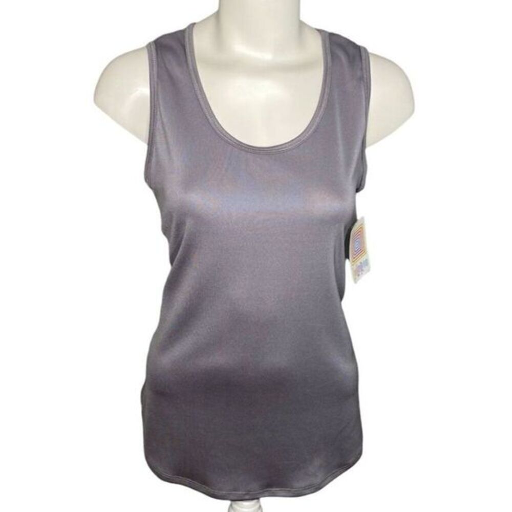 LuLaRoe Womens‎ Gray Tank Top Large Scoop Neck Stretch Casual Layering NEW